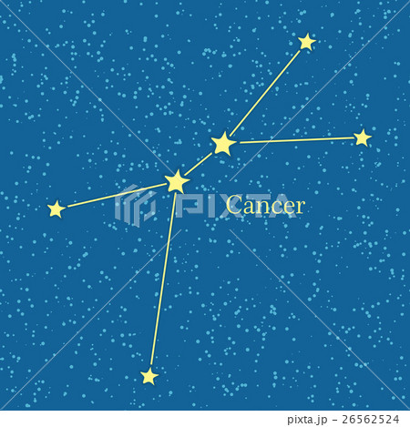 Cancer Zodiac Symbol on Background of Cosmic Sky. 26562524