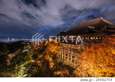 清水寺　ライトアップ　秋 26562754