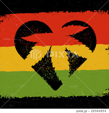 Marijuana silhouette in heart shape. Vector 26564954