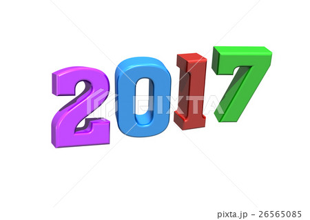 Colorful numbers 2017 isolated on white background 26565085