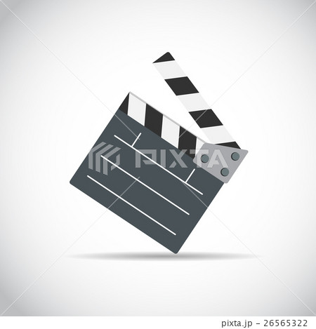 Abstract Cinema Clapper Flat Symbol Icon. Vector Abstract Cinema Clapper Flat Symbol Icon. Vector 26565322