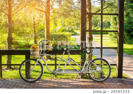 Bike with basket of fruits. Bike with basket of fruits. 26565333