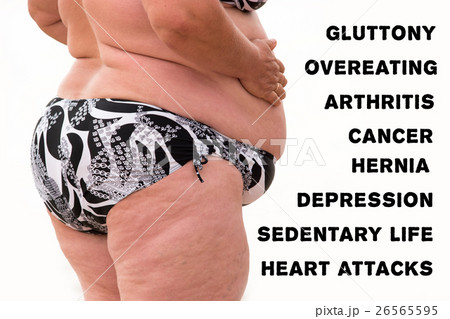 Obese woman isolated. 26565595