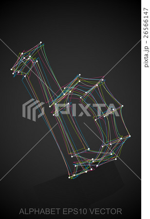Vector illustration of a Multicolor sketched B Vector illustration of a Multicolor sketched B 26566147