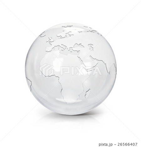 Clear glass globe 3D illustration europe & Africa 26566407