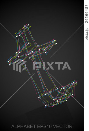 Vector illustration of a Multicolor sketched T Vector illustration of a Multicolor sketched T 26566487