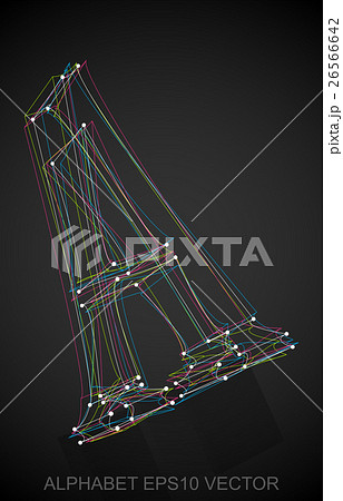 Vector illustration of a Multicolor sketched A Vector illustration of a Multicolor sketched A 26566642