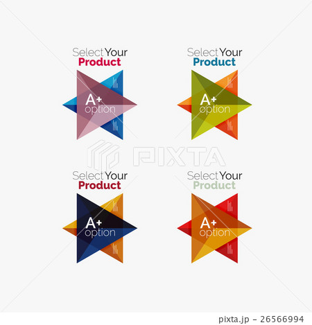 Set of triangle geometric business infographic 26566994