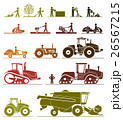 Agricultural mechanization icons. 26567215