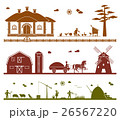 ictogram icons presenting various work on the farm 26567220