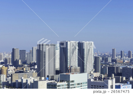 東京都市風景 晴海 勝どき 月島 臨海副都心 快晴 青空 高層ビル 東京都市風景 晴海 勝どき 月島 臨海副都心 快晴 青空 高層ビル 26567475