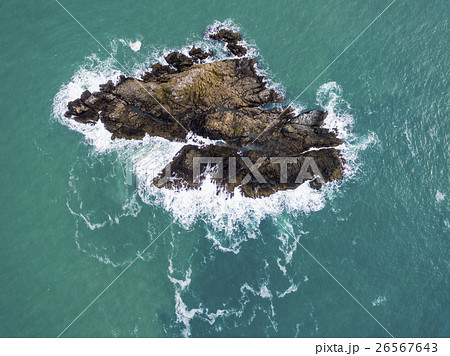 小樽祝津 空撮（トド岩 真俯瞰） 26567643