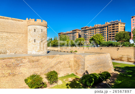 Aljaferia, a fortified medieval Islamic palace in 26567897