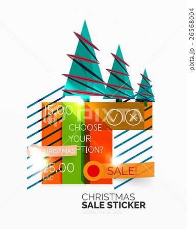 Vector Geometric Christmas Sale Stickers 26568004
