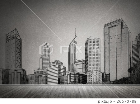 City design on wall 26570788