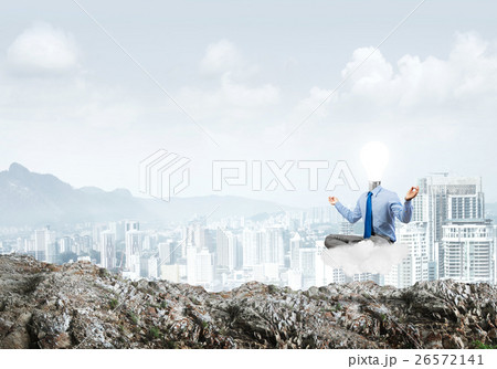 Businessman relaxing and waiting for inspiration 26572141