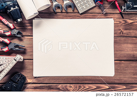 Instruments on wooden table Instruments on wooden table 26572157