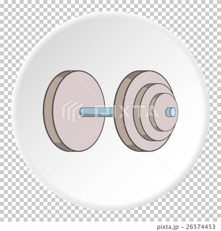 Heavy dumbbell icon, cartoon style 26574453
