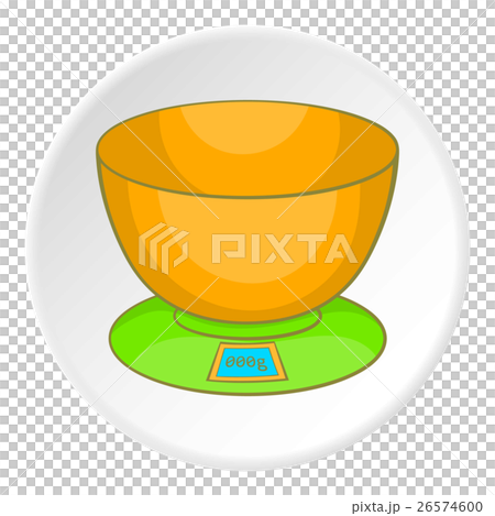 Kitchen scales icon, cartoon style 26574600