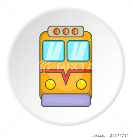 Train locomotive icon, cartoon style 26574714
