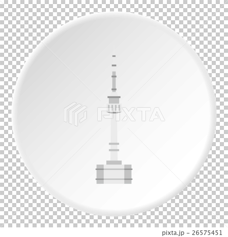 Namsan tower in Seoul icon, flat style 26575451