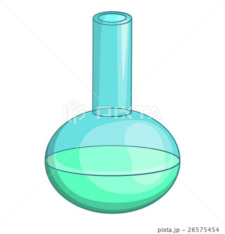 Chemical laboratory flask icon, cartoon style 26575454