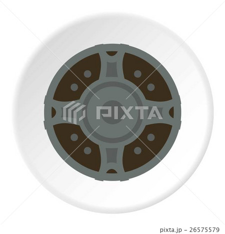 Viking shield icon, flat style 26575579