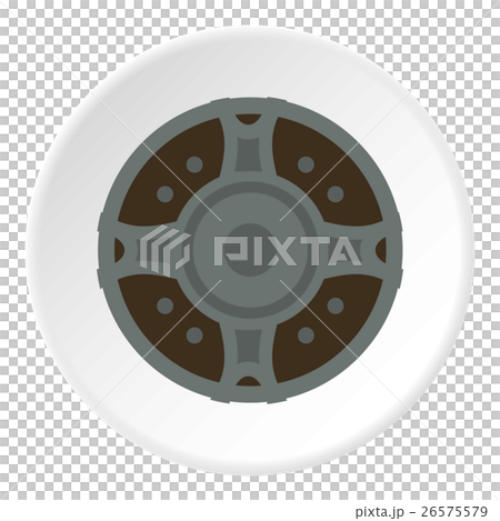 Viking shield icon, flat style 26575579