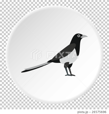 Magpie Icon Flat Styleのイラスト素材
