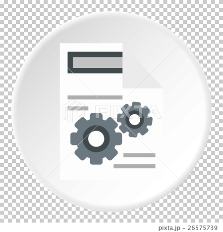 Manual paper icon, flat style 26575739