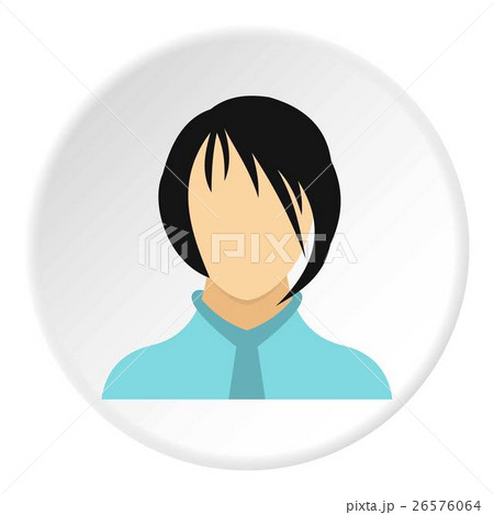 Woman with bangs avatar icon, flat style Woman with bangs avatar icon, flat style 26576064