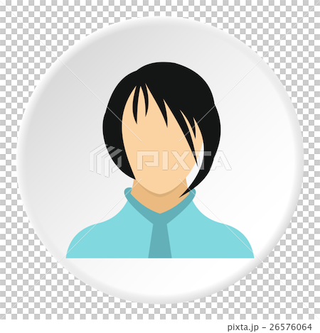 Woman with bangs avatar icon, flat style Woman with bangs avatar icon, flat style 26576064