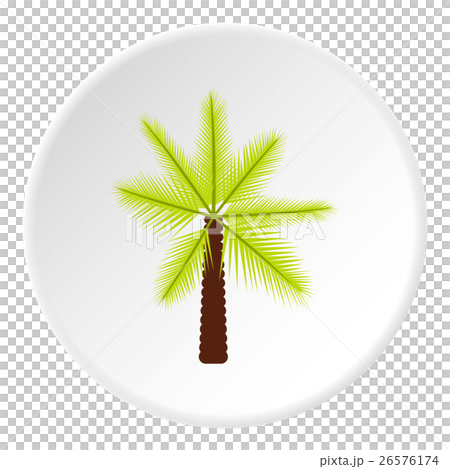 Big palm tree icon, flat style 26576174