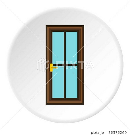 Iron door icon, flat style Iron door icon, flat style 26576269