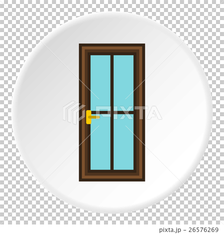 Iron door icon, flat style Iron door icon, flat style 26576269