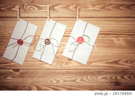 Mail envelope on rope 26576860