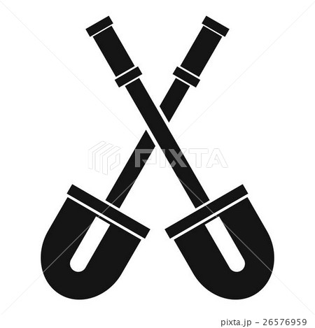 Shovels icon, simple style Shovels icon, simple style 26576959