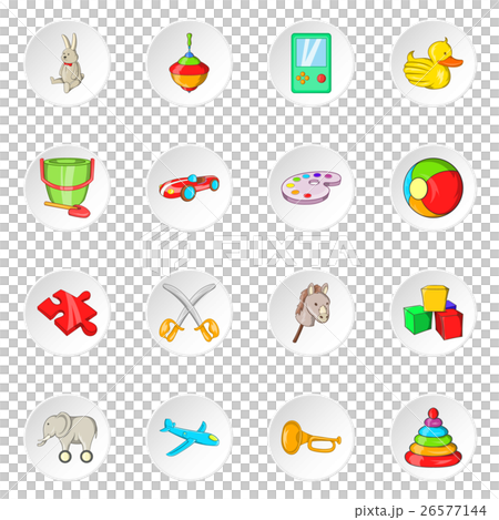 Toy icons, cartoon style Toy icons, cartoon style 26577144