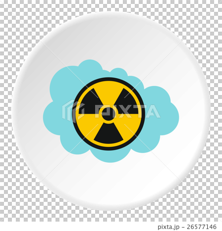 Radioactive air icon, flat style Radioactive air icon, flat style 26577146