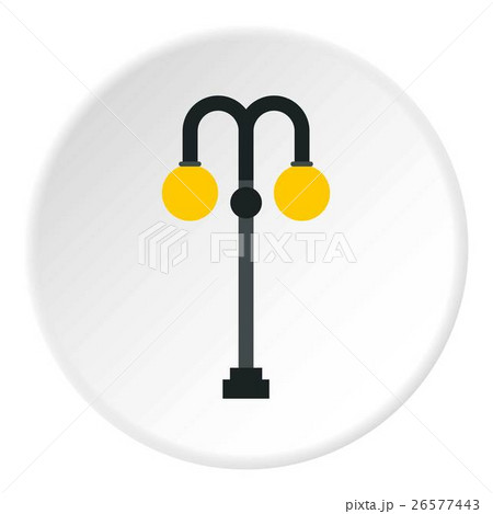 Street lamp icon, flat style 26577443