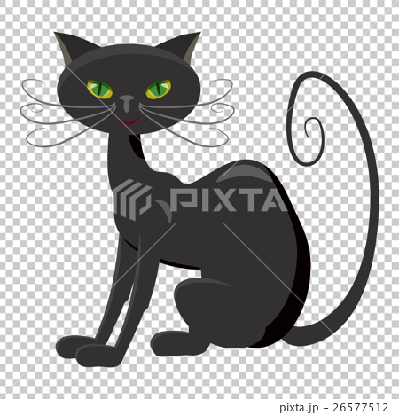 Black Cat Icon Cartoon Styleのイラスト素材