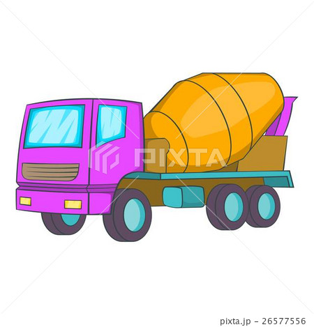 Concrete mixer icon, cartoon style Concrete mixer icon, cartoon style 26577556
