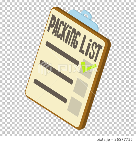 Packing list icon, isometric 3d style Packing list icon, isometric 3d style 26577735