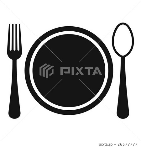 Place setting with plate,spoon and fork icon Place setting with plate,spoon and fork icon 26577777