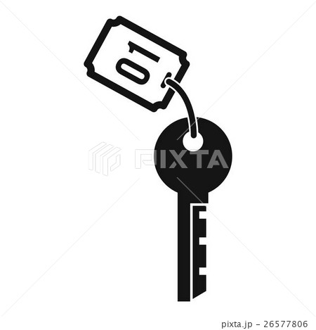 Hotel key icon, simple style 26577806