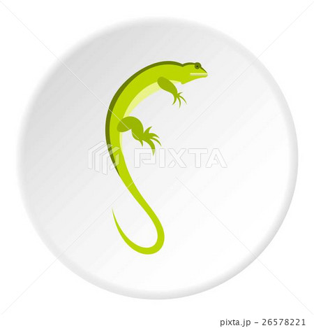 Long iguana icon, flat style Long iguana icon, flat style 26578221