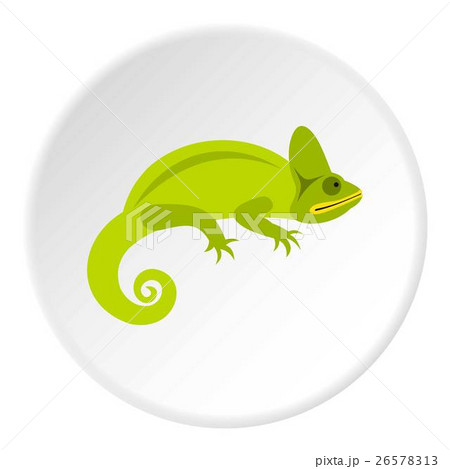 Chameleon icon, flat style 26578313