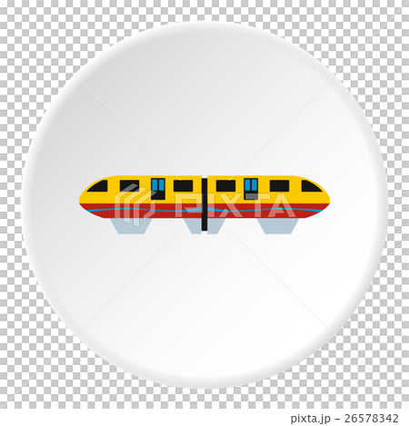 Electric train icon, flat style - Stock Illustration [26578342] - PIXTA