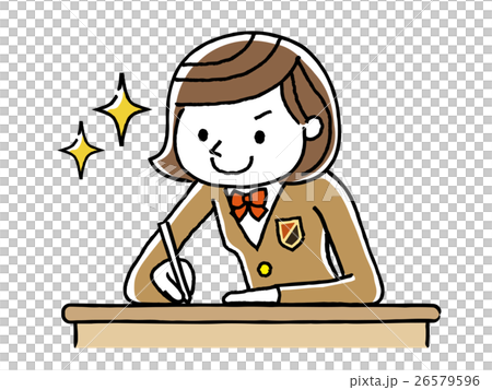 勉強する女子学生 26579596