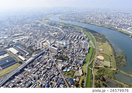 大阪府守口市、門真市を空撮 26579976